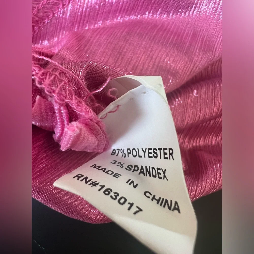 Princess Polly Metallic Hot Pink Cowl Neck Mini Dress - Picture 11 of 15